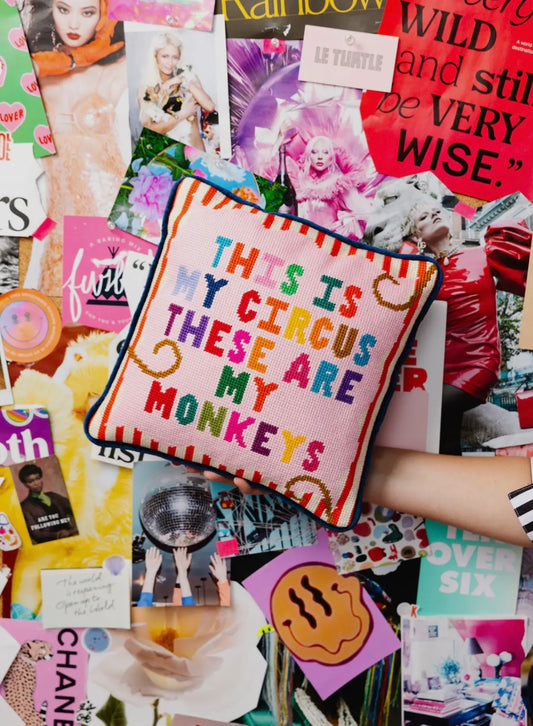 *PREORDER* Circus Monkeys Pillow